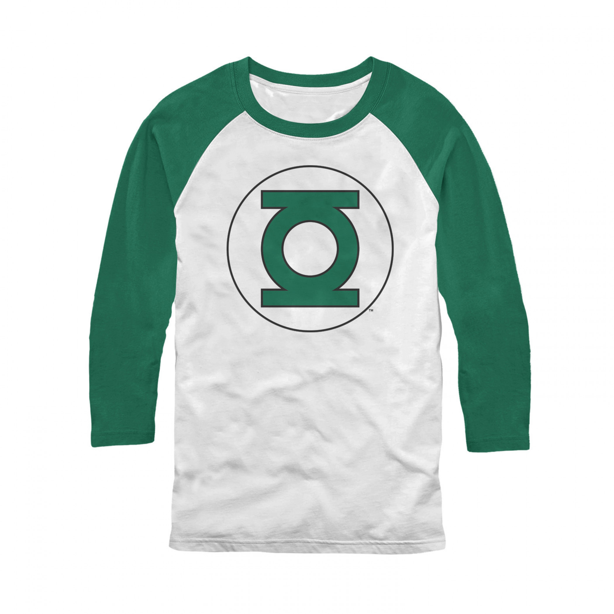 Green Lantern Will Symbol Symbol Symbol 3/4 Sleeve Baseball T-Shirt